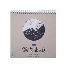 Скетчбук "День-Ночь", 20 х 20 см, 30 листов