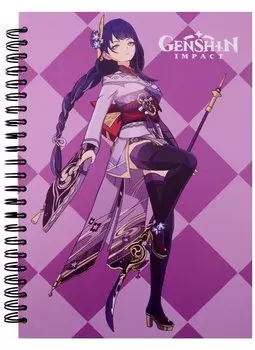 Скетчбук "Raiden" Genshin Impact, А5, 60 листов