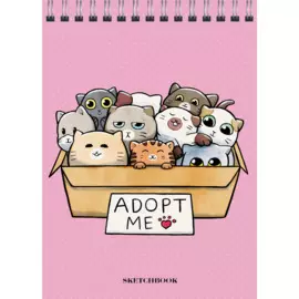 Скетчбук «Возьми кота!», А6, 40 листов