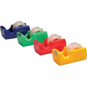 Лента клейкая 19м*20м прозрачная, пластик. диспенсер, ассорти, Centrum