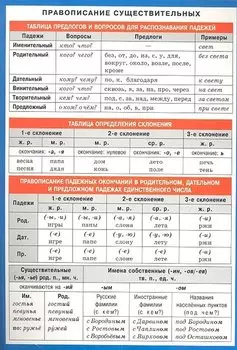 Правописание существительных. Наглядно-раздаточное пособие