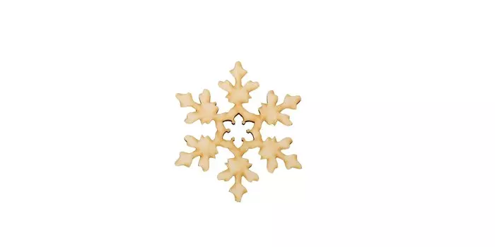 Снежинка - 28 резная (131121) (97х97) (дерево) (упаковка)