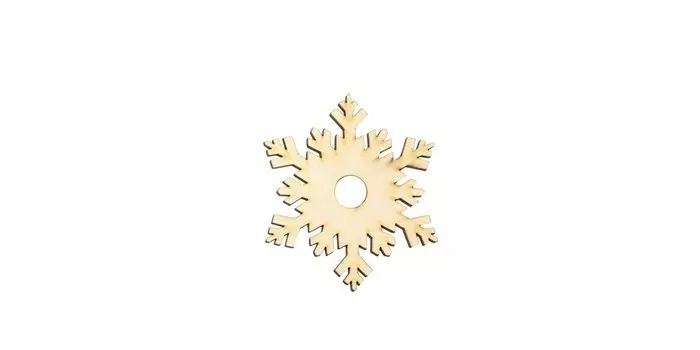 Снежинка - 18 резная (131054) (97х97) (дерево) (упаковка)