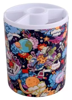 Стакан для пишущих принадлежностей "Комикс Космос" пластик