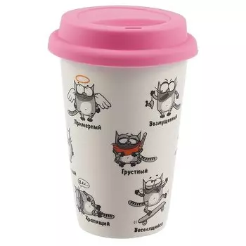 Стакан керамический «Cats life», 350 мл