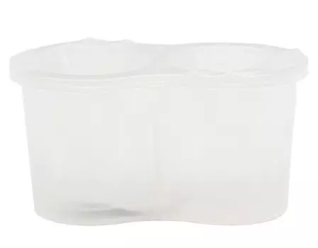 Стакан-непроливайка двойной прозрачн.