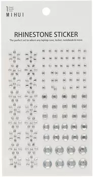 Стразы самоклеящиеся ассорти прозрачные