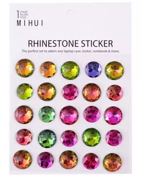 Стразы самоклеящиеся ассорти разноцветные