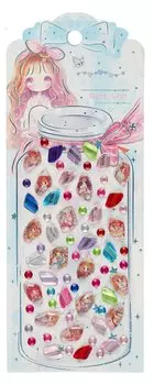 Стразы самоклеящиеся фигурные (микс цветов)