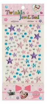 Стразы самоклеящиеся звездочки (разноцветный микс)