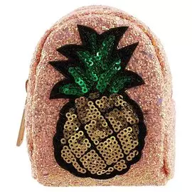 Сумочка-рюкзачок на молнии с блестками (10см) (ПВХ бокс)