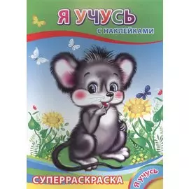 Суперраскраска с наклейками. Я учусь
