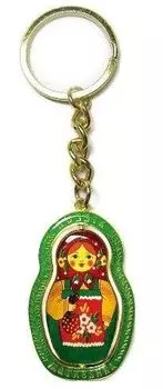 Сувенир, Акм, Брелок, Матрешка, h=5,5 см, металлический, в ассортименте