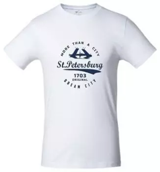Сувенир, АКМ, Футболка СПб. Мосты цвет белый, р-р S