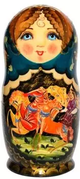 Сувенир, АКМ, Матрешка Тройка 7м, h-21см М07-0021-9ММ