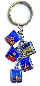 Сувенир, Брелок металл гирлянды виды СПб ночь [46-9186]