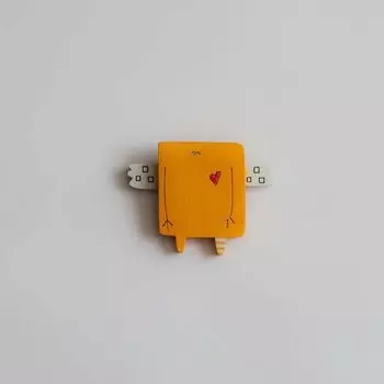 Сувенир, Брошь деревянная Геометрия форма прямоугальник