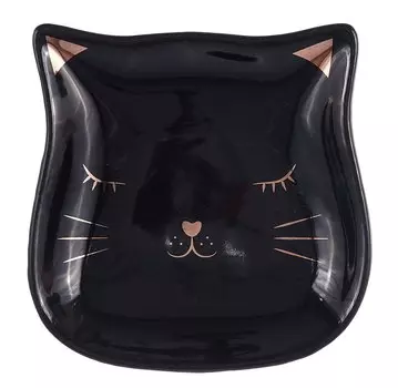 Сувенирная подставка Кошка (керамика/металл) (10х10х12) (9691091)