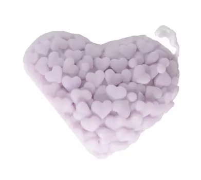 Свеча ароматическая Сердце (лавандовая) (5х5) (ПВХ бокс) (12-9314B-3)