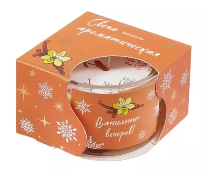 Свеча ароматическая в подарочной упаковке Ваниль (12-7516-4L)