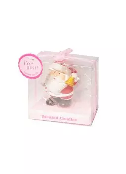 Свеча Дед Мороз с колокольчиком (5см) (ПВХ бокс)