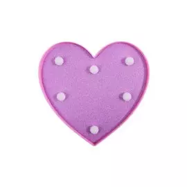 Светильник LED "Сердечко глиттер", 16 см