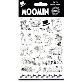 Светящиеся наклейки-тату переводные Муми-тролли 110х200