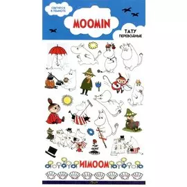 Светящиеся наклейки-тату переводные Муми-тролли 110х200