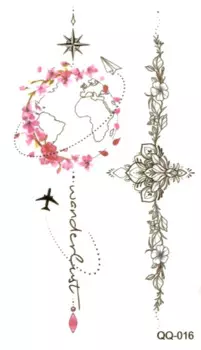 Тату "Цветы" (2вида) (6х10,5см)