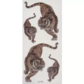 Тату Тигры (М-100) (9*19см)