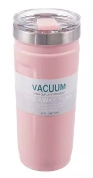 Термостакан Персиковый (пластик/металл) (710мл) (12-07599-M7)