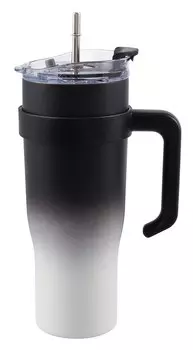 Термостакан с ручкой Черный градиент (пластик/металл) (1200мл) (12-16110-202405-B30)