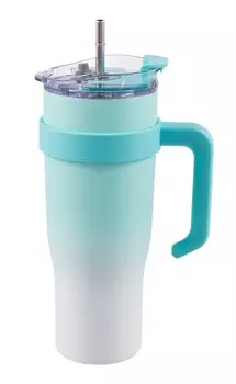 Термостакан с ручкой Мятный градиент (пластик/металл) (1200мл) (12-16110-202405-B29)
