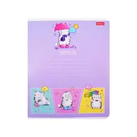 Тетрадь в клетку Hatber, "Приключения кота Пирожка", 12 листов, в ассортименте