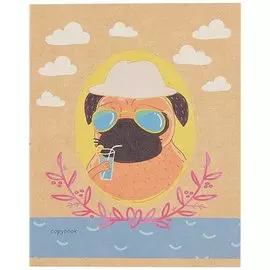 Тетрадь в клетку Listoff, "Приключение мопса", 48 листов, в ассортименте