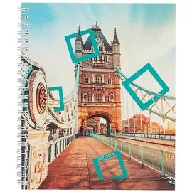 Тетрадь в клетку Listoff, "Геометрия города", 80 листов, в ассортименте