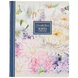 Тетрадь 96л кл. "Цветы Jewel" текстура, ассорти
