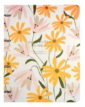 Тетрадь на кольцах в клетку Be Smart, "April. Цветы", А4, 120 листов