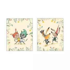 Тетрадь, общая, клетка, А5(165*205мм) 48л., Marker Танцы на скрепке