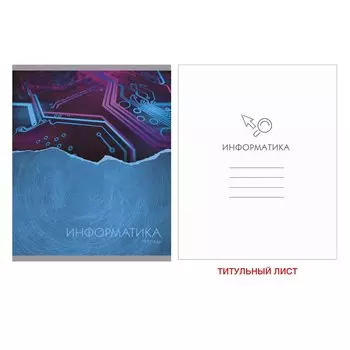 Тетрадь предметная по информатике Steel light, 48 листов