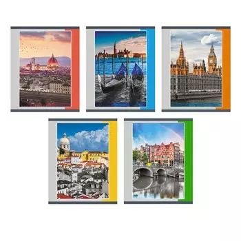 Тетрадь в клетку «Городская архитектура»‎, А5, 40 листов