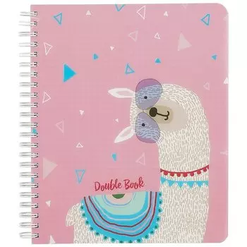 Тетрадь в клетку и линейку Феникс+, "Весёлая альпака", 100 листов