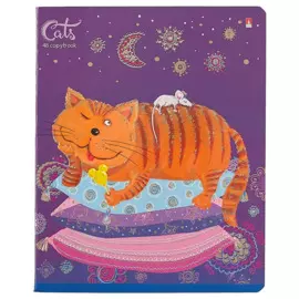 Тетрадь в клетку «Весёлый кот», 48 листов