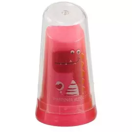 Точилка 1отв. "Дино" с контейнером, ассорти