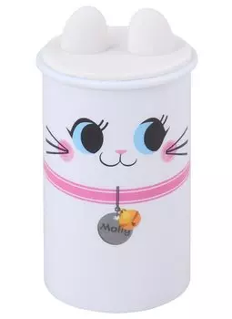 Точилка 2отв. с контейнером "Котик" ассорти