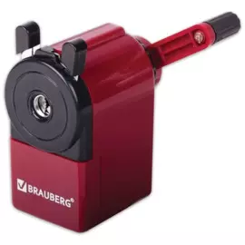 Точилка механическая "JET"металлический механизм, черный/бордовый