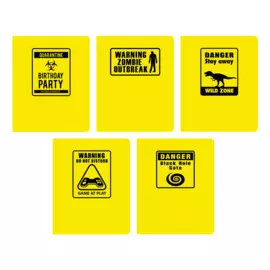 Тетрадь в клетку Listoff, "Total Yellow. Danger", 48 листов, в ассортименте