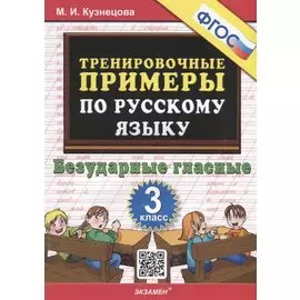 Тренировочные примеры по русскому языку. Безударные гласные. 3 класс