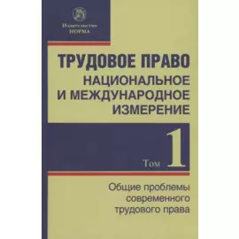 Трудовое право: национальное и международное измерение: монография. Том 1. Общие проблемы современного трудового права