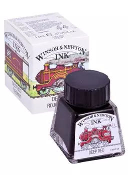 Тушь художественная Winsor&amp;Newton, 14 мл, насыщенная красная